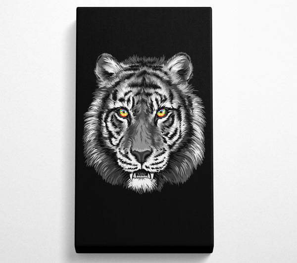 Tigergesicht mit orangefarbenen Augen