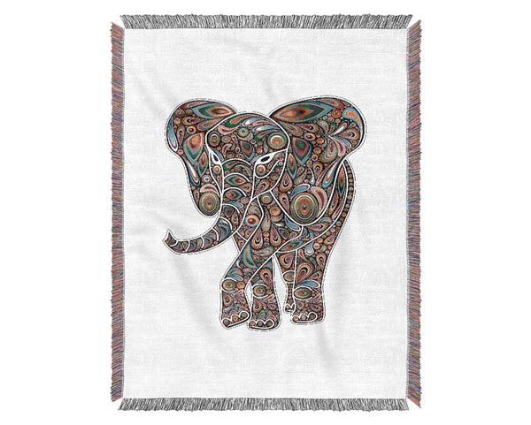Indian Elephant 2 Woven Blanket