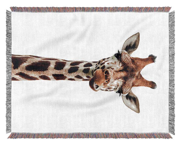 Goofy Giraffe Woven Blanket