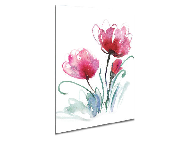 Poppy Stems Metal Print