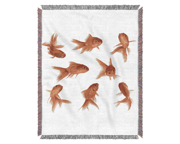 Goldfish Party Woven Blanket