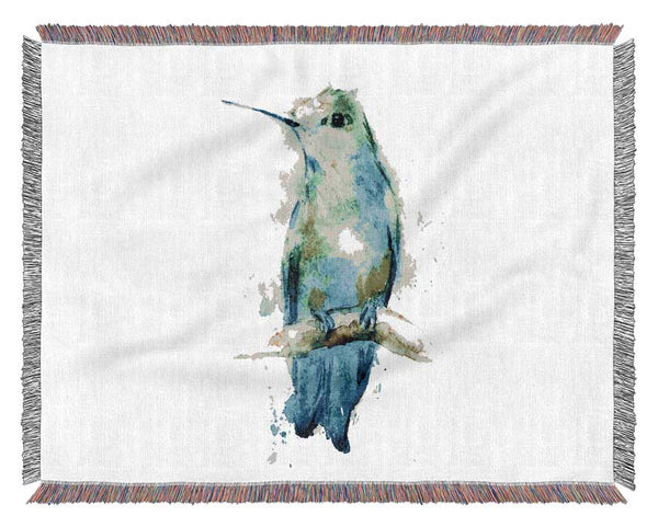 Hummingbird Branch Woven Blanket