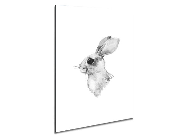 Rabbit Profile Metal Print