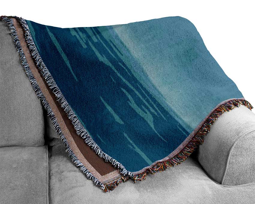 Whale Blues Woven Blanket