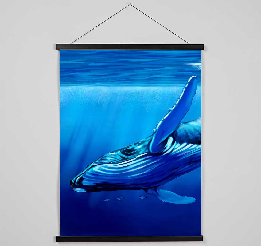 Whale Blues Hanging Poster - Wallart-Direct UK