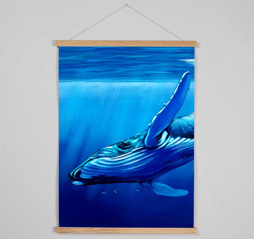 Whale Blues Hanging Poster - Wallart-Direct UK