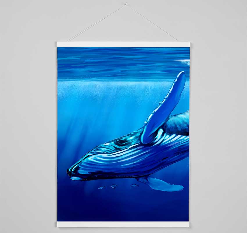 Whale Blues Hanging Poster - Wallart-Direct UK