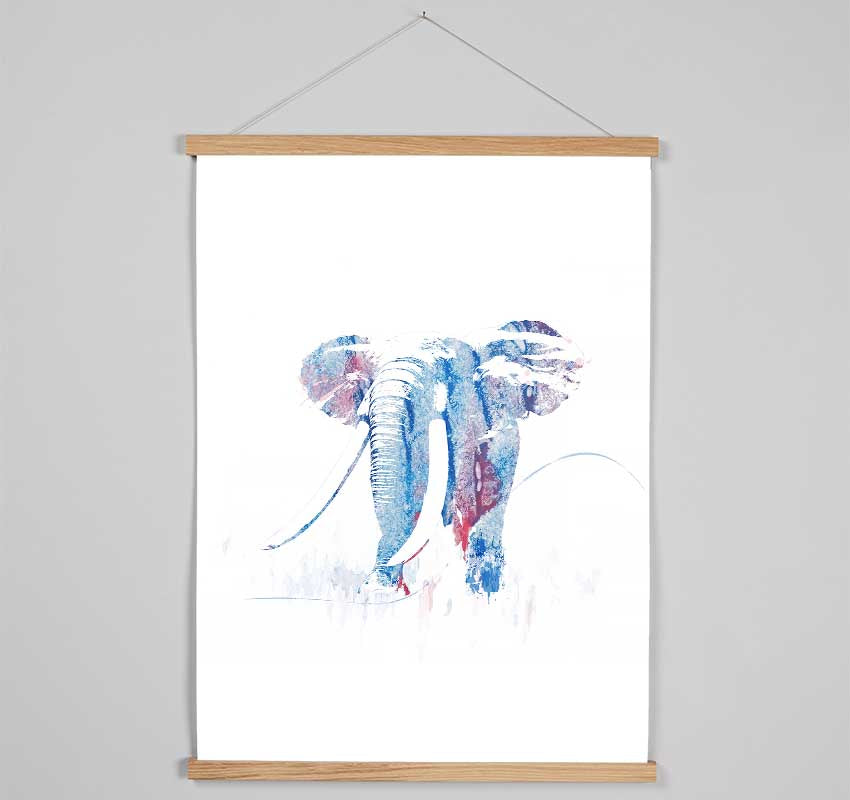 Elephant Painting Hanging Poster - Wallart-Direct UK