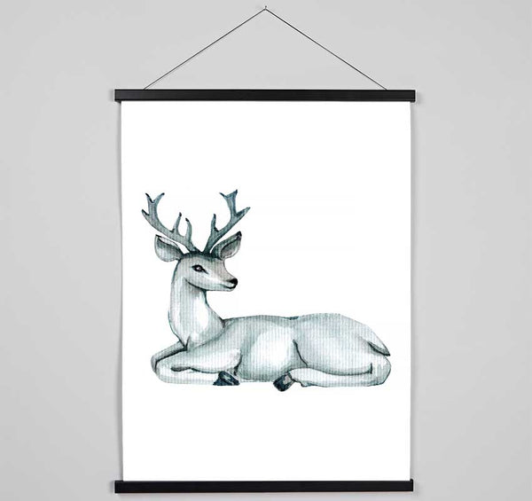 Female Deer Resting Hanging Poster - Wallart-Direct UK