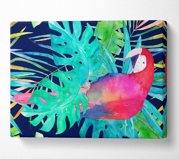  A Canvas Print of Parrot Jungle Canvas Wall Art