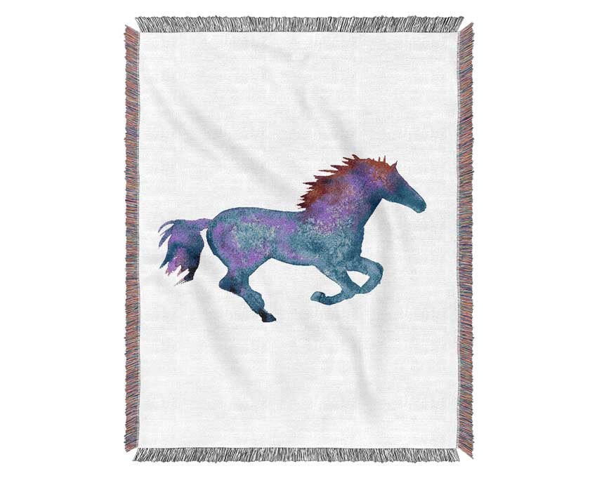 Watercolour Horse Woven Blanket