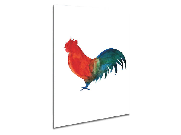 Rainbow Hen Metal Print