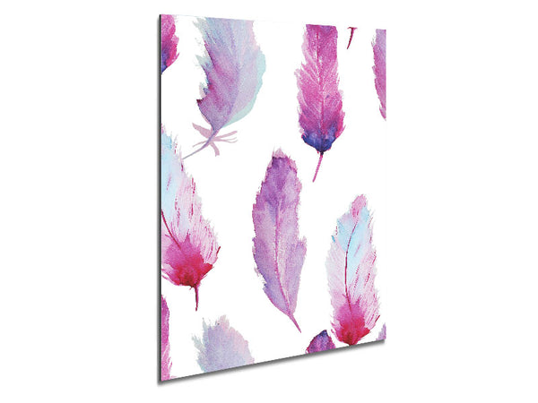 Pink Indian Feathers 2 Metal Print