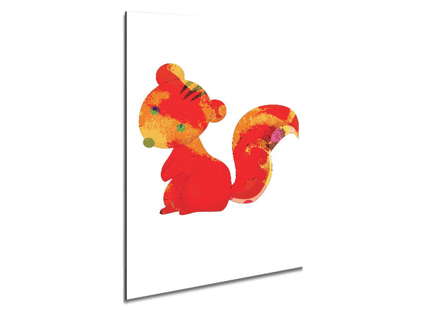 Orange Squirrel Metal Print