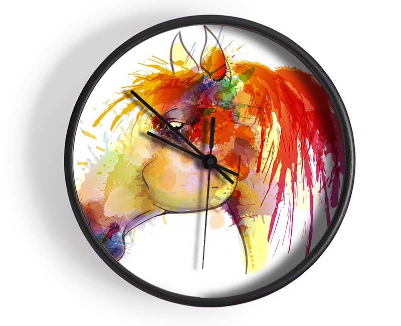 Beautiful Rainbow Horse Clock - Wallart-Direct UK
