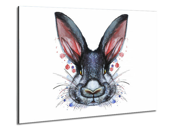Pink Rabbit Ears Metal Print