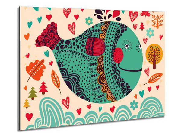 Pufferfish Love Metal Print