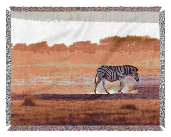 Zebra Roaming Woven Blanket