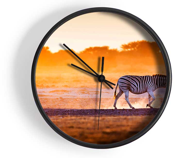 Zebra Roaming Clock - Wallart-Direct UK