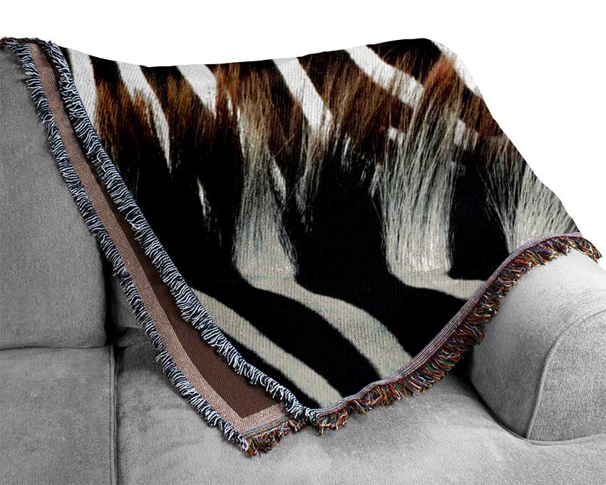 Zebra Huddle Woven Blanket