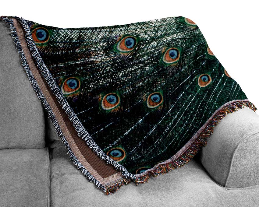 Peacock Plume Woven Blanket