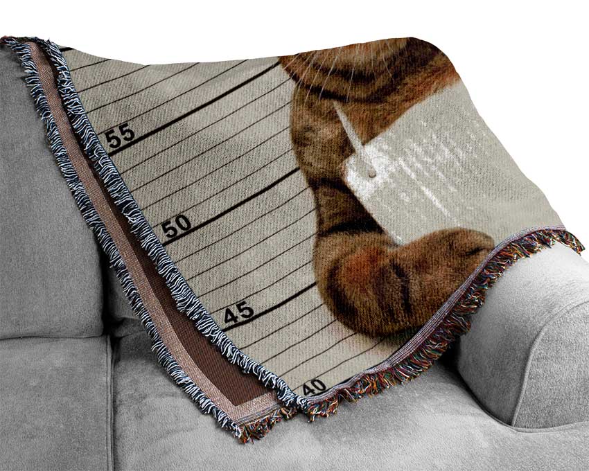 It Wasn't Me Cat Woven Blanket