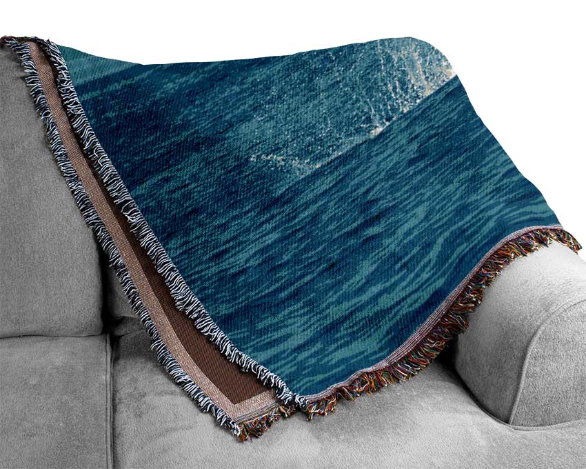 Whale Ocean Jump Woven Blanket