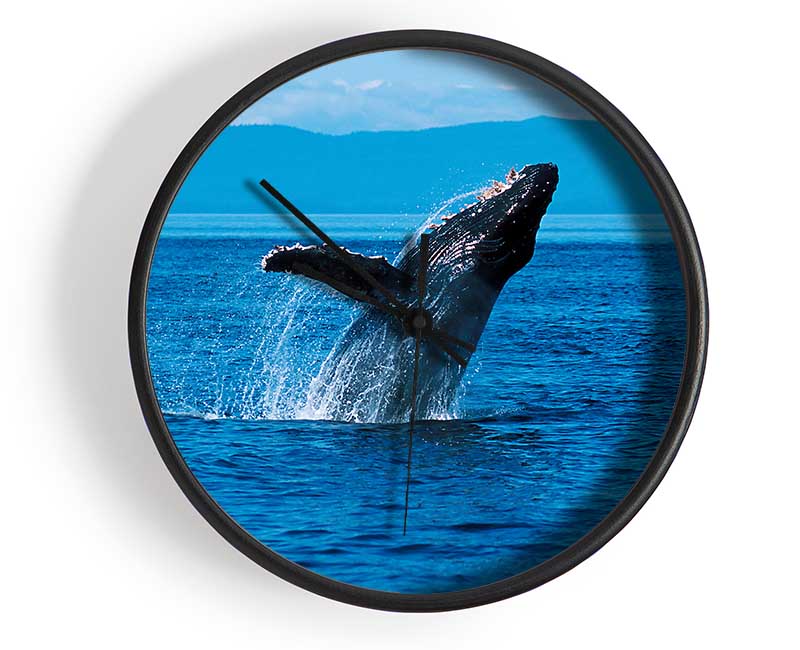Whale Ocean Jump Clock - Wallart-Direct UK