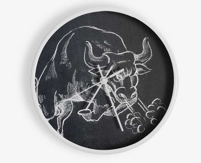 Angry Bull Clock - Wallart-Direct UK