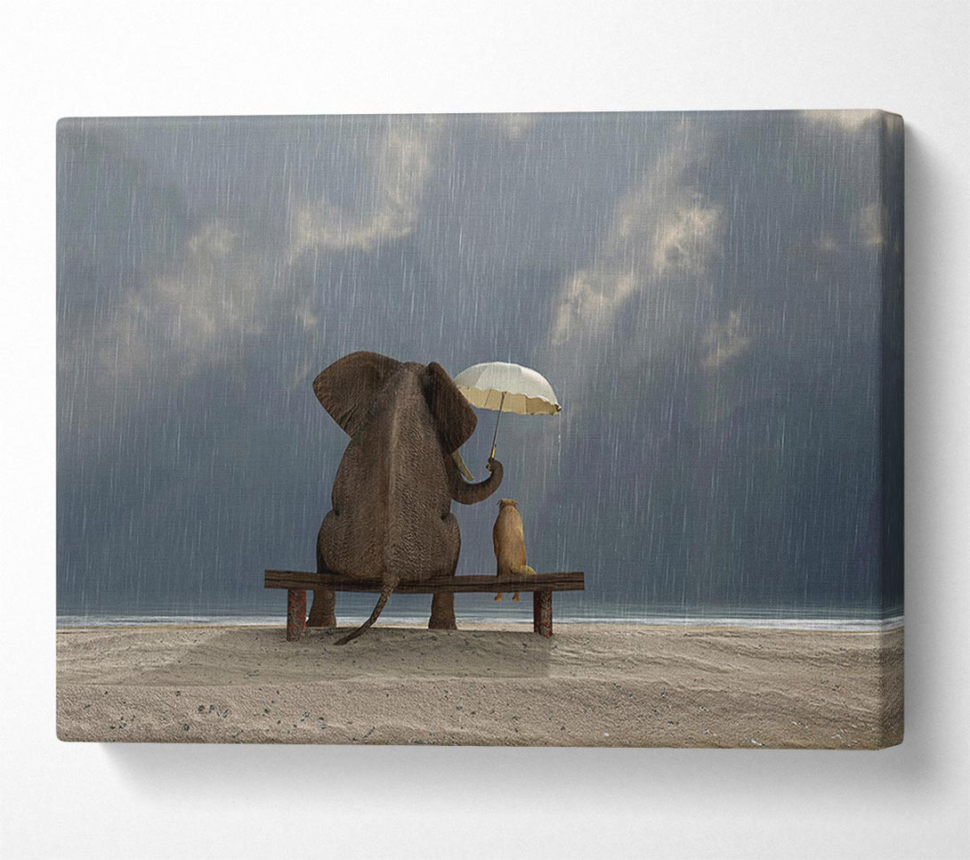 Picture of Helpful Elephant Canvas Print Wall Art