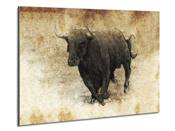 Stier im Angriff