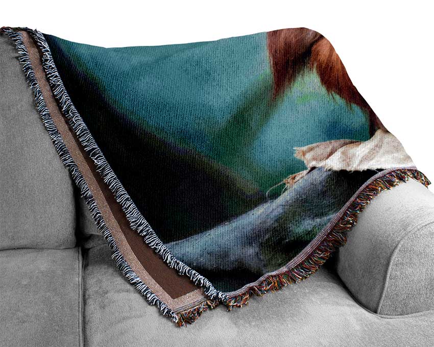Orangutan Forest Woven Blanket