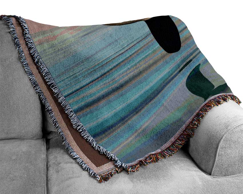 Killer Whale Jump Woven Blanket