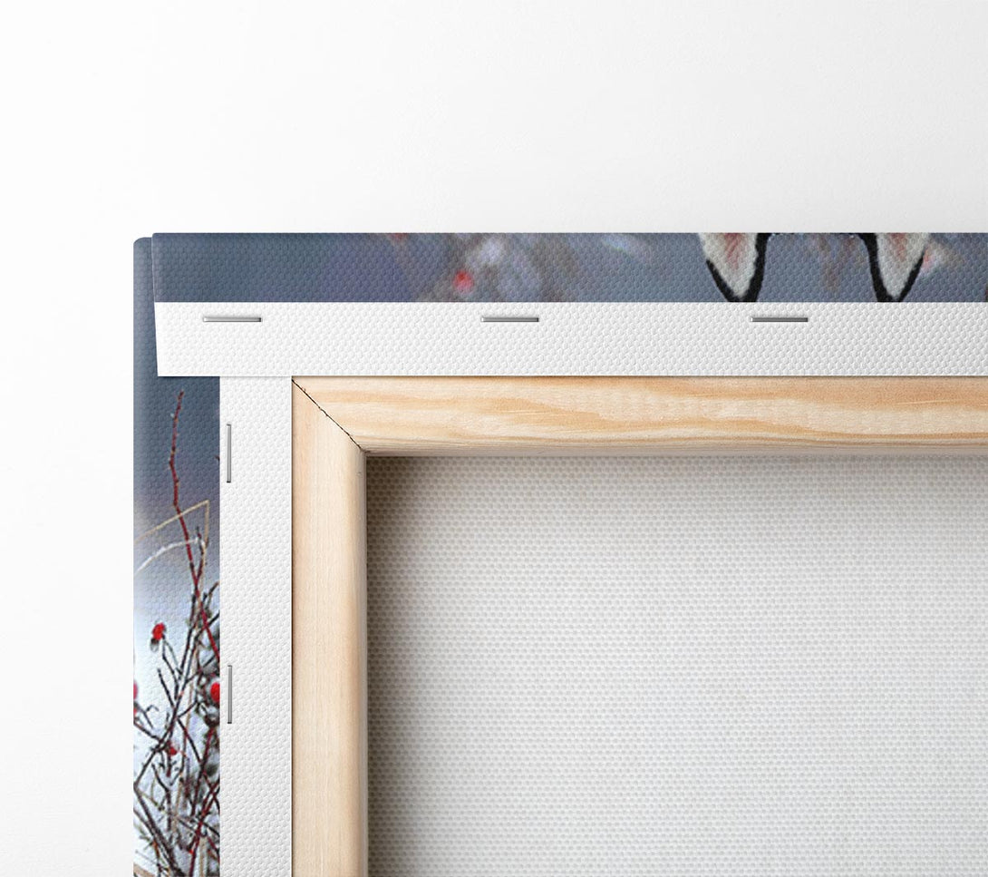  A Canvas Print of Husky Dog In The Winter Canvas Print