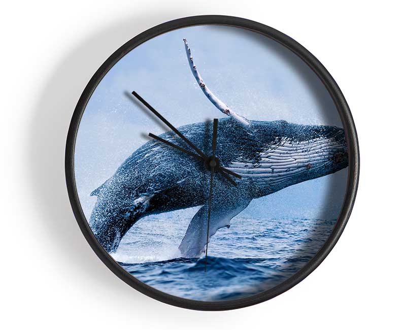 Whale Jump Clock - Wallart-Direct UK