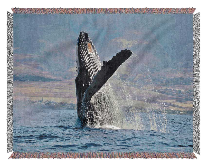 Whale Tail Woven Blanket
