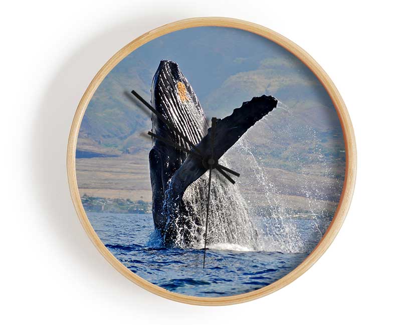 Whale Tail Clock - Wallart-Direct UK