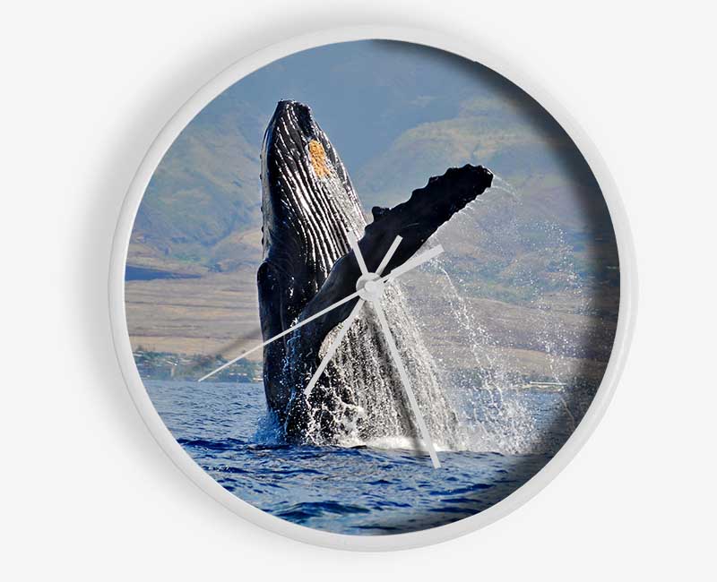 Whale Tail Clock - Wallart-Direct UK