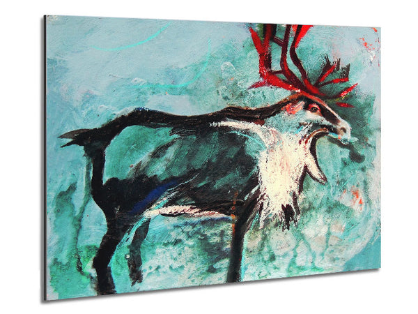 reindeer painting Metal Print