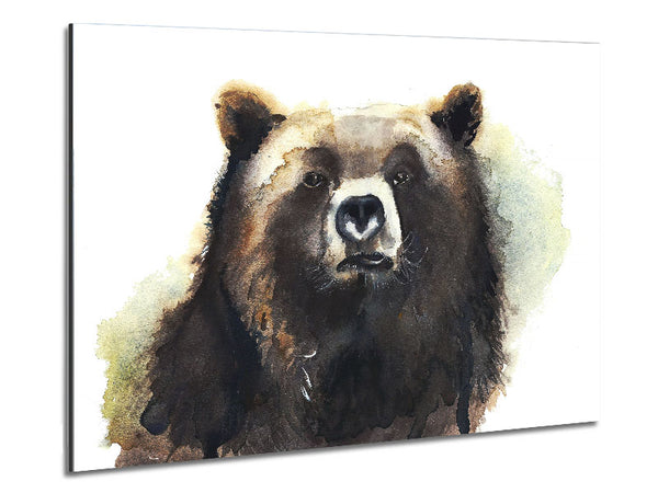 Grumpy Bear Metal Print