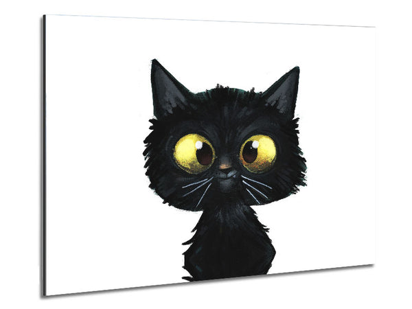 Lustige schwarze Katze
