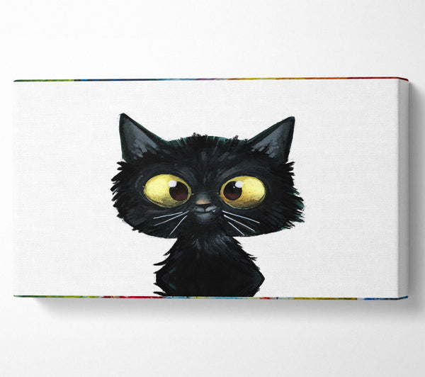Lustige schwarze Katze