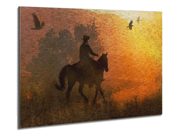 Cowboy-Sonnenuntergang