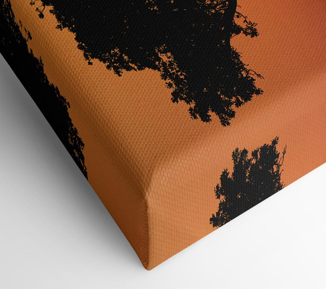  A Canvas Print of Giraffe Safari Sunset Canvas Print