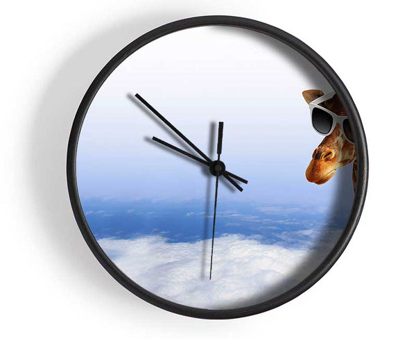 Giraffe Head In The Clouds Clock - Wallart-Direct UK