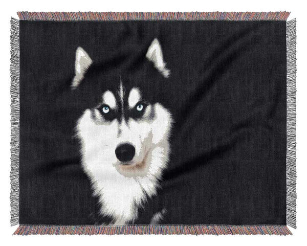 Husky Dog Love Woven Blanket