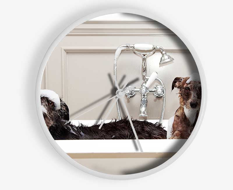 Bath Time Dogs Clock - Wallart-Direct UK