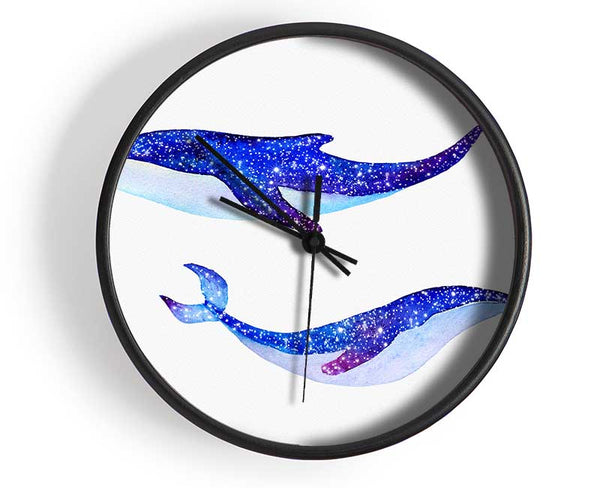 Twinkling Whales Clock - Wallart-Direct UK