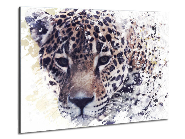 Leopard Splash Metal Print