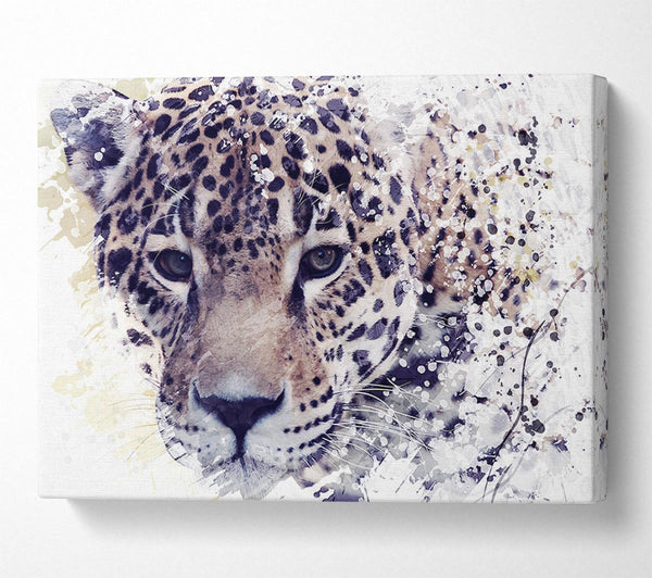  A Canvas Print of Leopard Splash Canvas Print